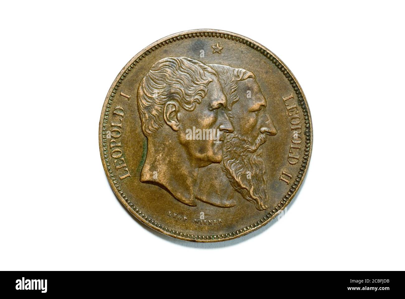 Belgique 50 ans de médaillon d'indépendance 1880 Banque D'Images