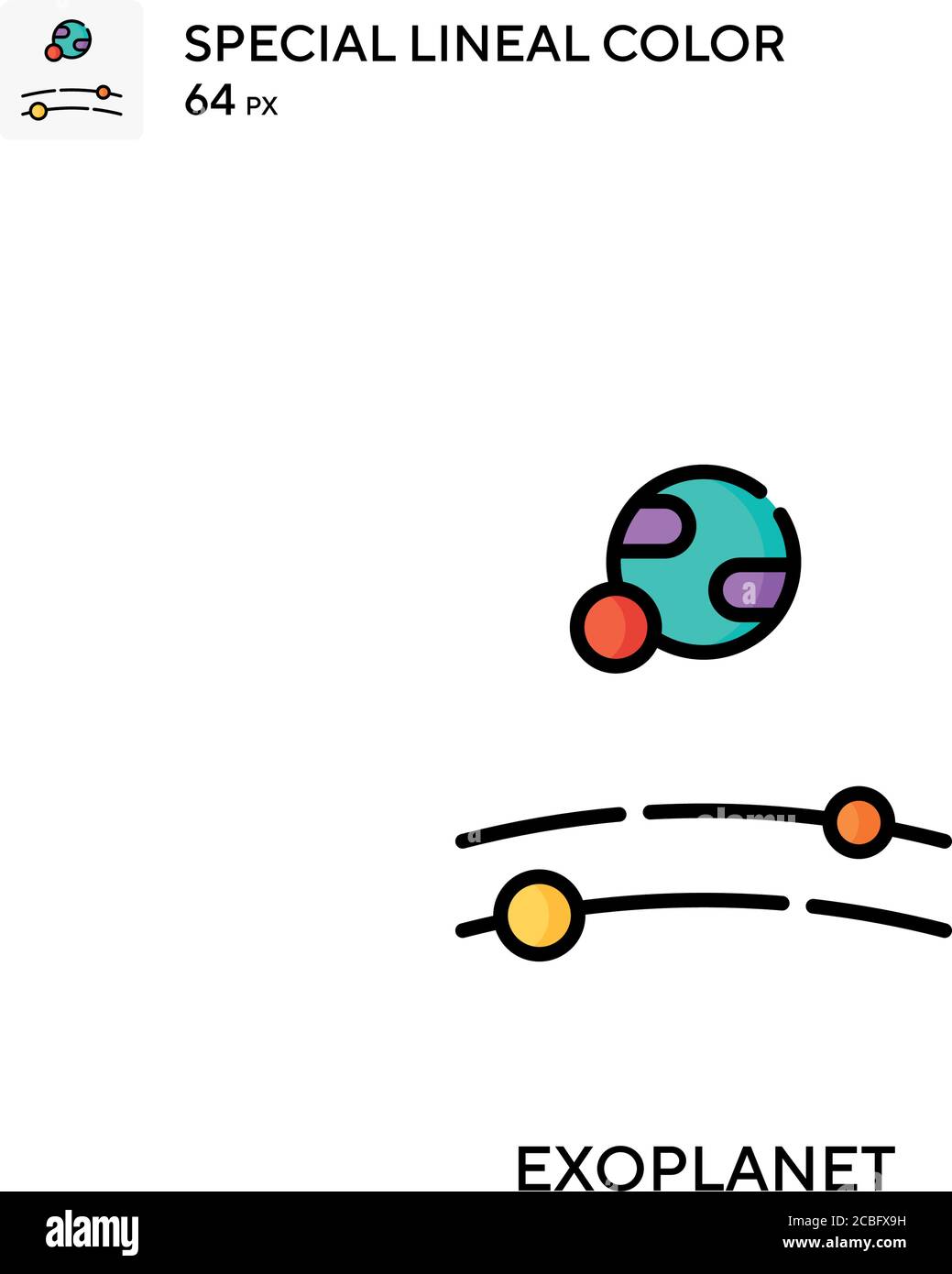 Icône de vecteur simple exoplanet. Icônes Exoplanet pour votre projet d'entreprise Illustration de Vecteur