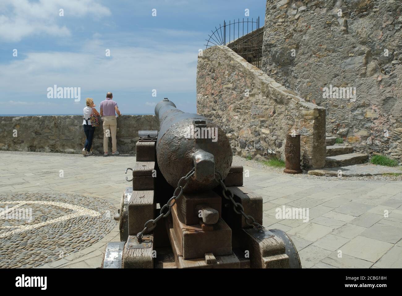 Château de Dragonara à Camogli. Banque D'Images