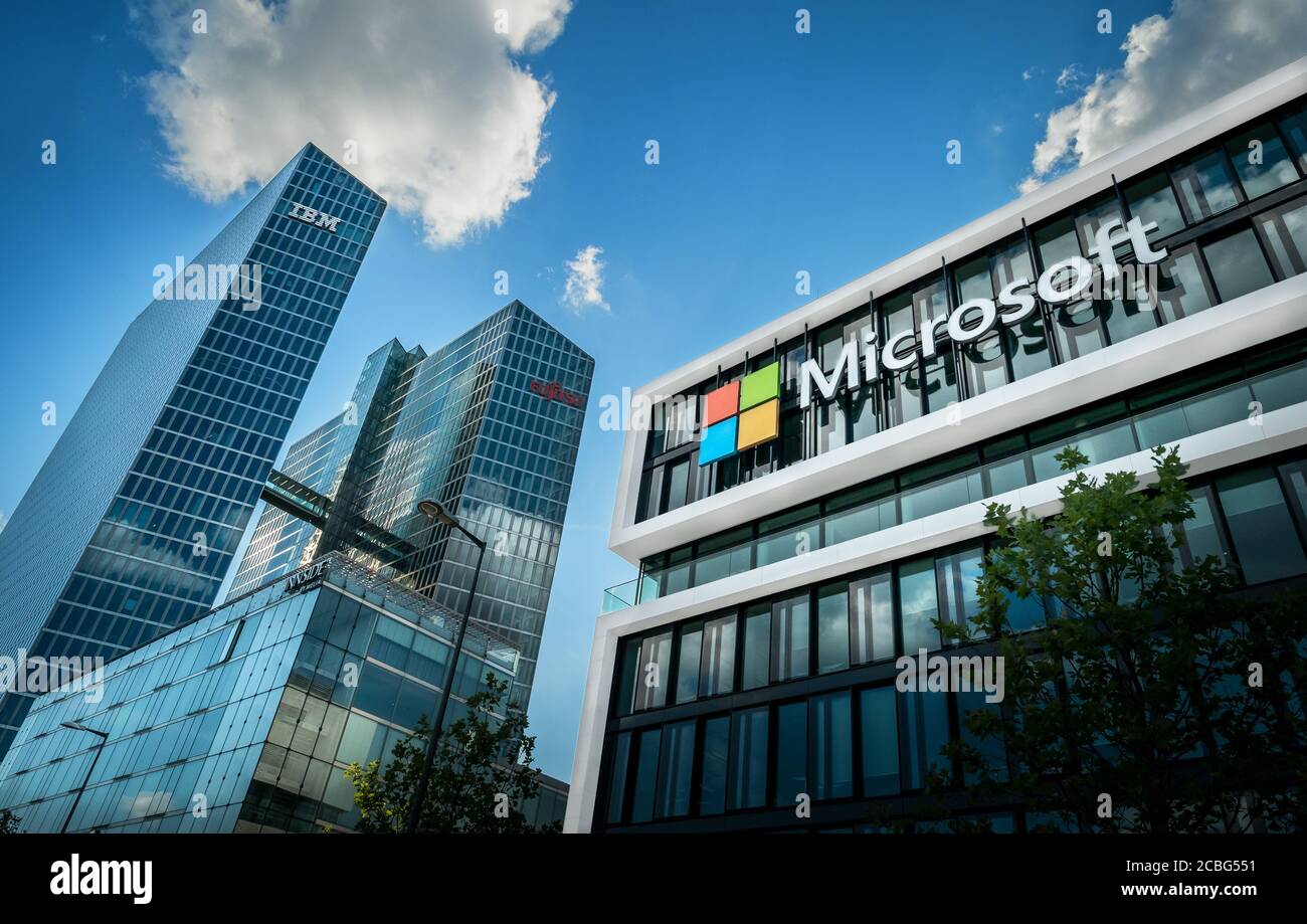 IBM Watson IoT Center et Microsoft siège social à Munich Allemagne Banque D'Images