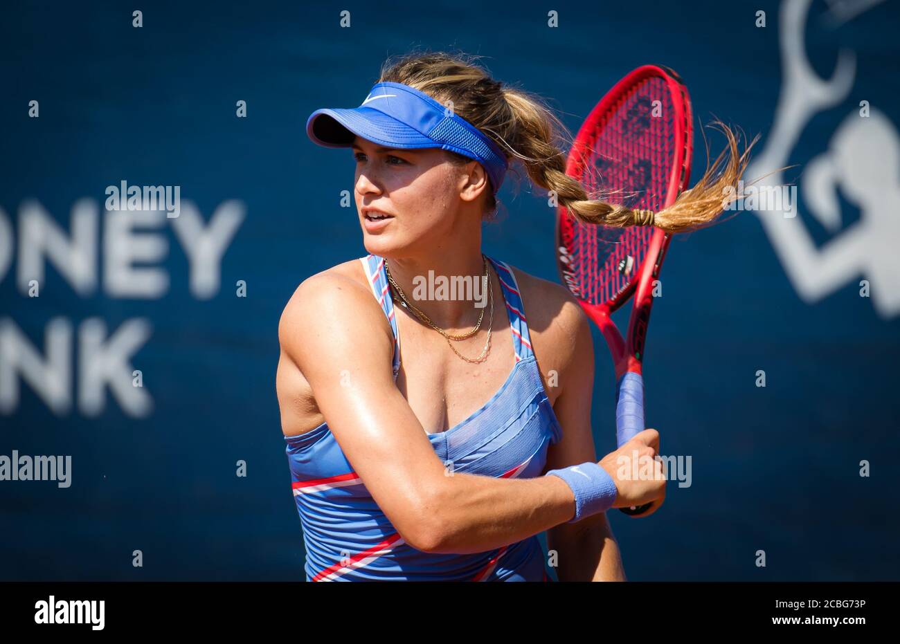 Eugénie Bouchard du Canada en action au deuxième tour Au tournoi international de tennis WTA ouvert à Prague en 2020 Banque D'Images