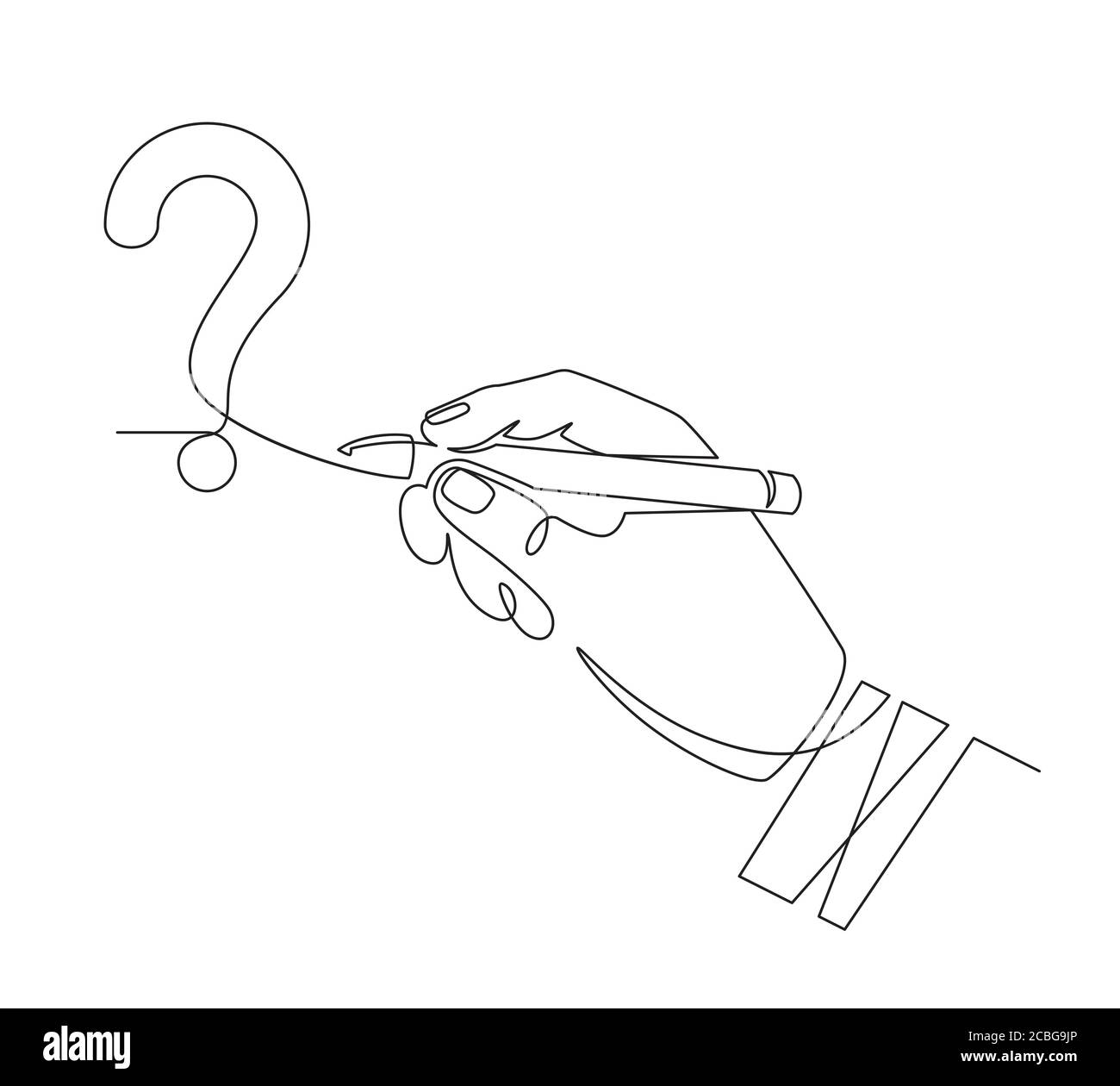 La main écrit un point d'interrogation. Dessinez un point d'interrogation, un symbole de questionnaire et de sondage, un concept de vecteur graphique linéaire continu Illustration de Vecteur La main écrit un point d'interrogation. Dessinez un point d'interrogation, un symbole de questionnaire et de sondage, un concept de vecteur graphique linéaire continu Illustration de Vecteur