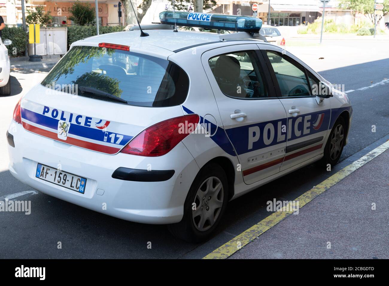 Bordeaux , Aquitaine / France - 01 01 2020 : voiture de la police nationale française dans la rue de la ville Banque D'Images