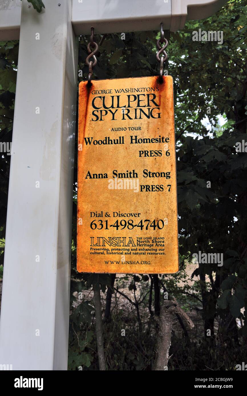 Marqueur historique Setauket long Island New York Banque D'Images