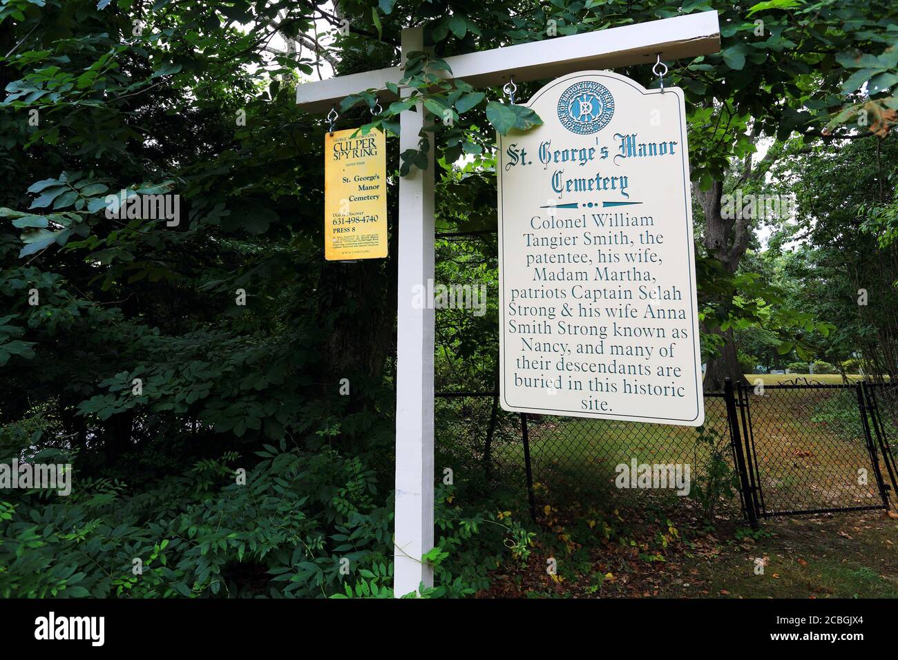 Cimetière du Manoir Saint-Georges Strongs Neck long Island New York Banque D'Images