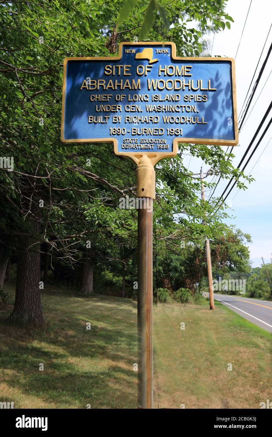 Marqueur historique Strongs Neck long Island New York Banque D'Images