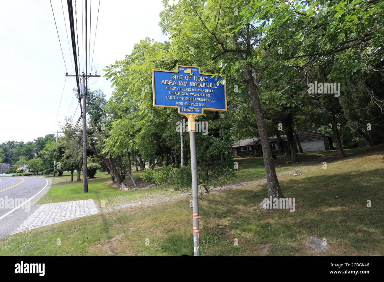 Marqueur historique Strongs Neck long Island New York Banque D'Images