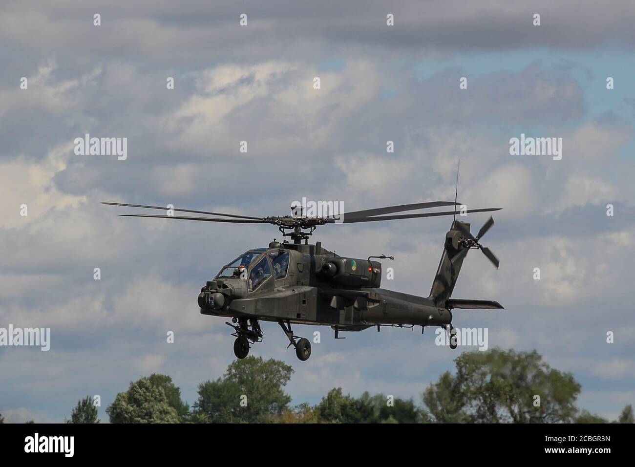 Un hélicoptère d'attaque Apache Longbow AH-64D Banque D'Images