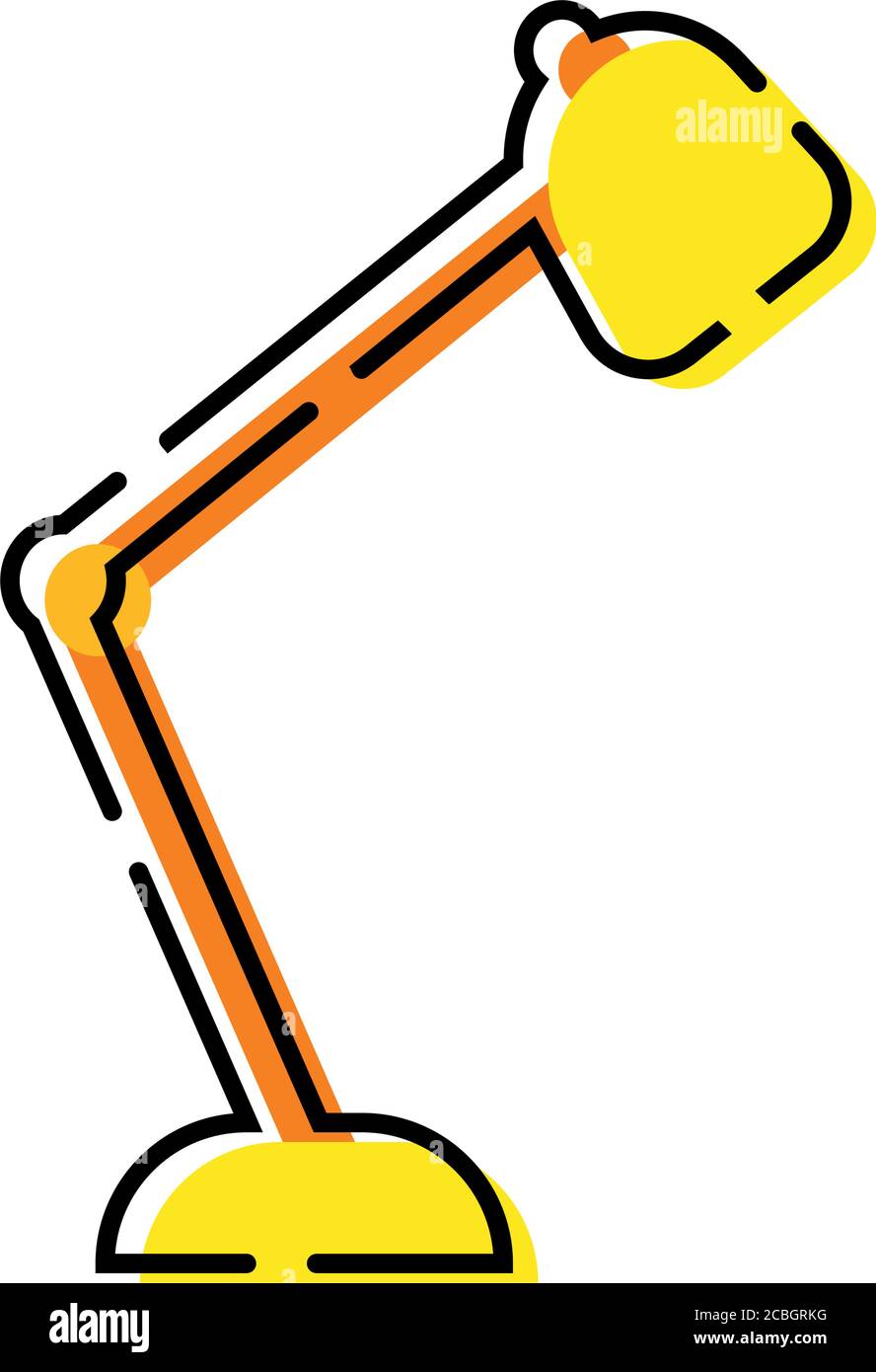 Icône de lampe de bureau isolée Illustration de Vecteur