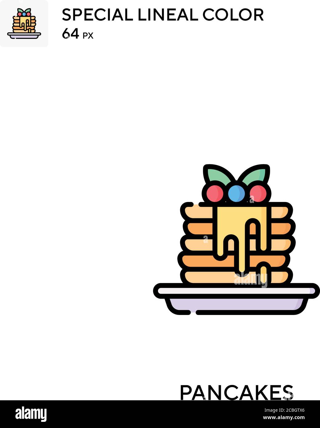 Icône de vecteur de couleur spécial pour les crêpes. Des icônes de crêpes pour votre projet d'entreprise Illustration de Vecteur