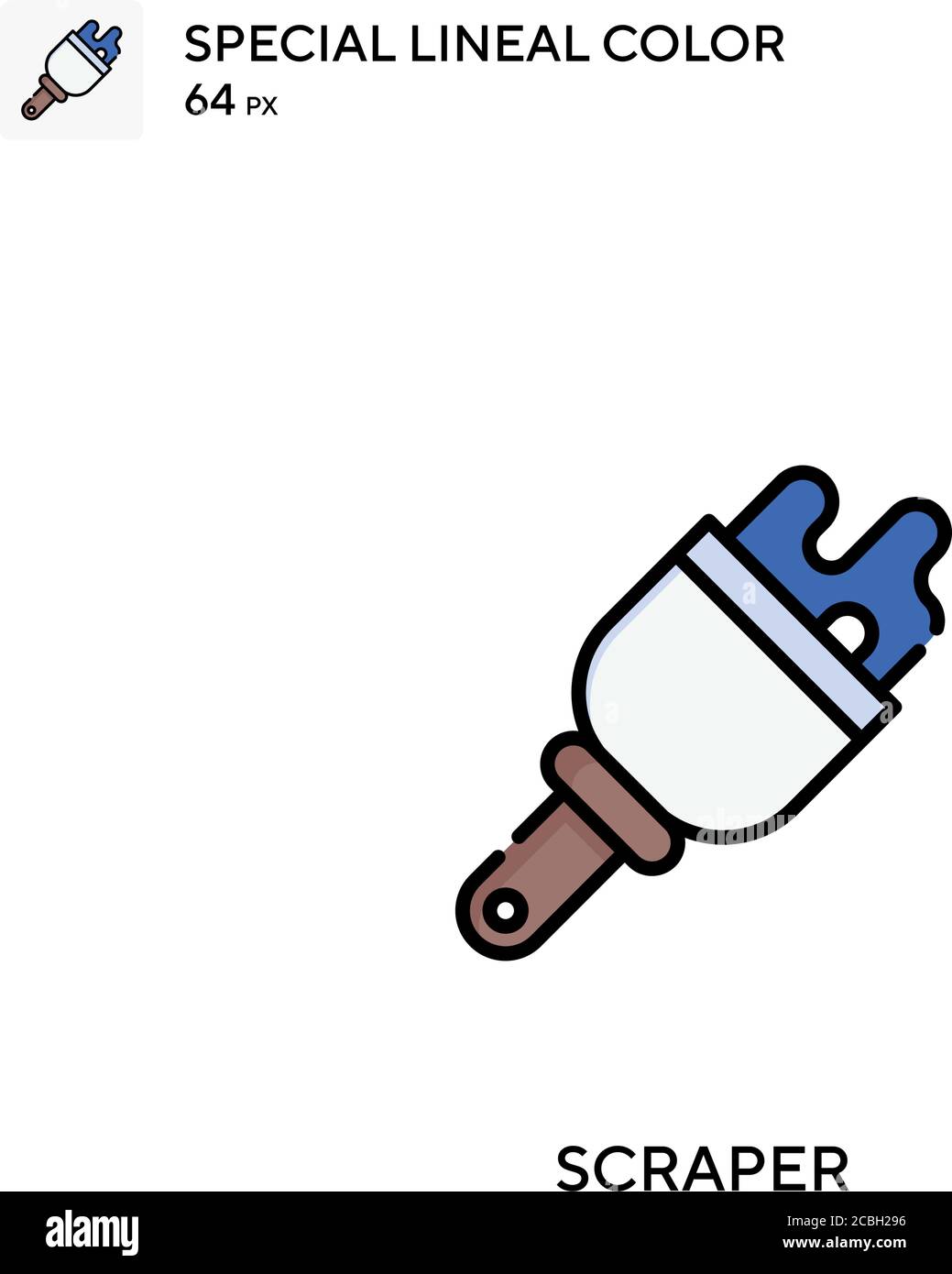 Icône de vecteur de couleur spécial du racloir. Icônes de racleur pour votre projet d'entreprise Illustration de Vecteur