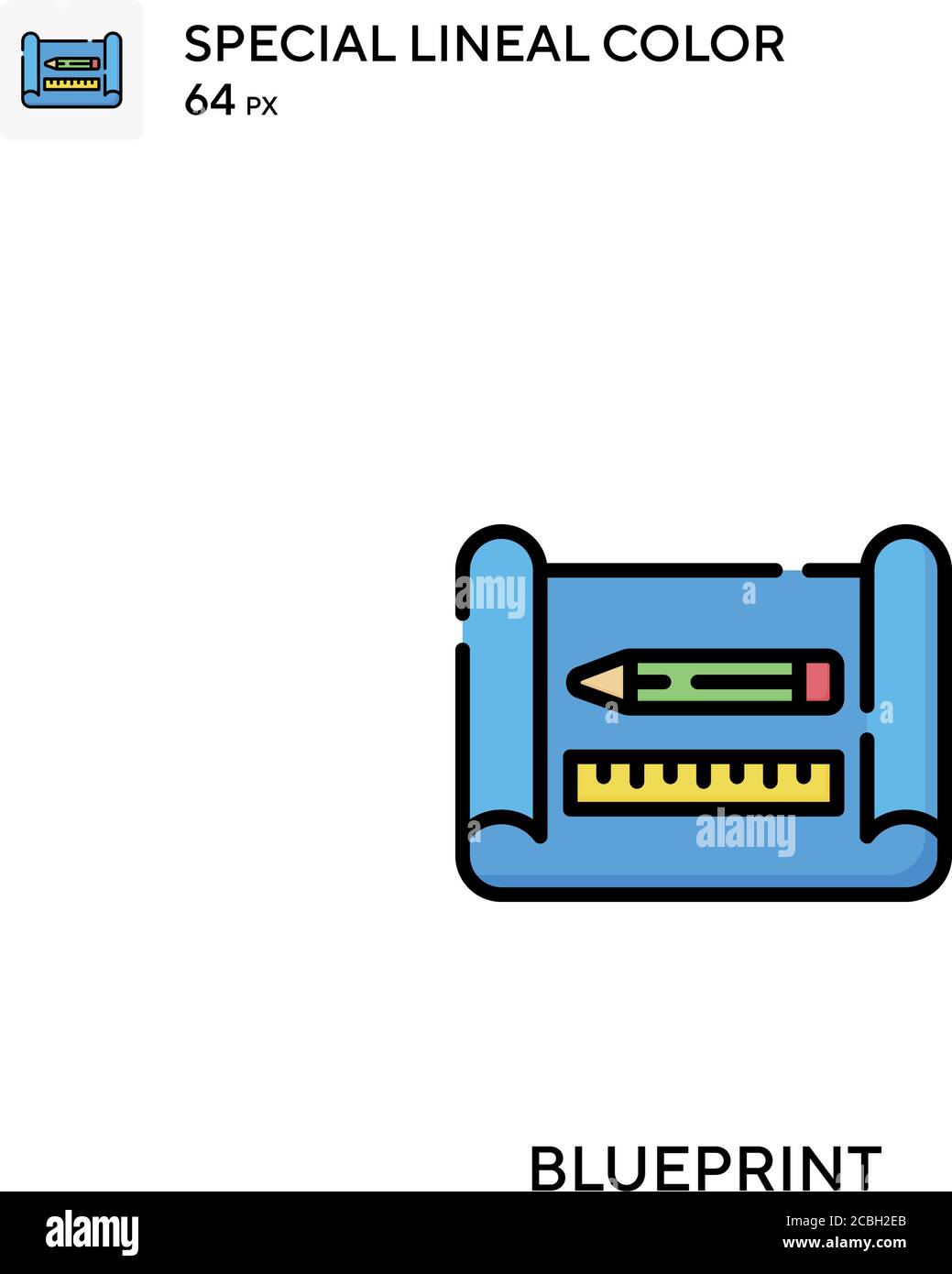 Icône de vecteur de couleur spécial Blueprint. Des icônes de modèles pour votre projet d'entreprise Illustration de Vecteur