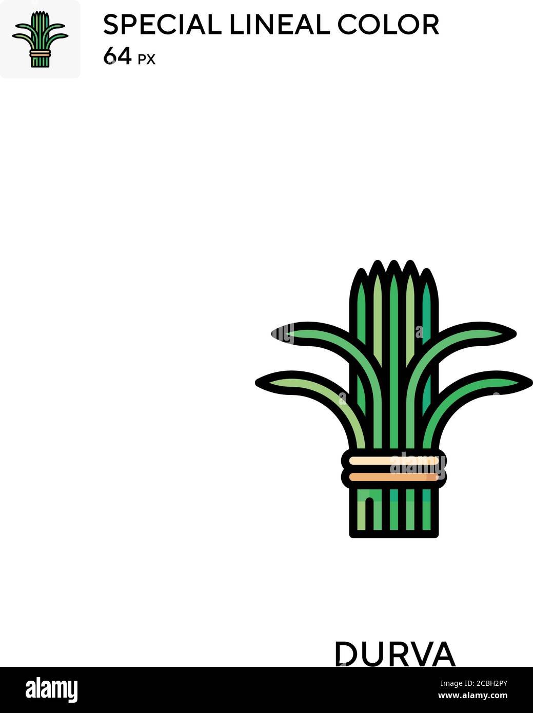 Icône de vecteur de couleur spécial Durva. Icônes Durva pour votre projet d'entreprise Illustration de Vecteur