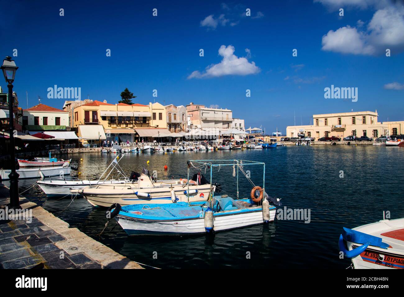 Port vénitien de Réthymnon, Crète. Banque D'Images