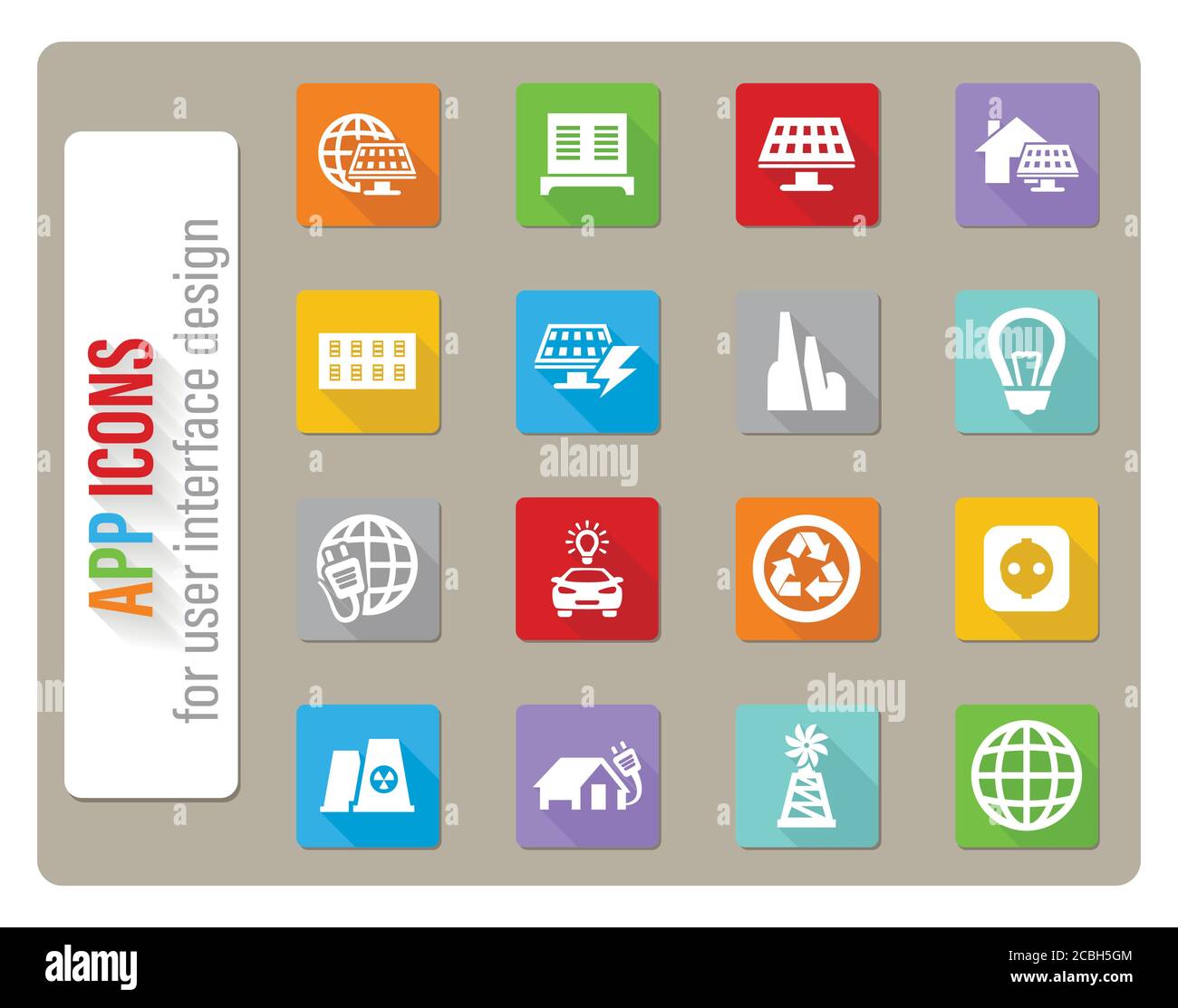 Alternative Energy icon set Illustration de Vecteur