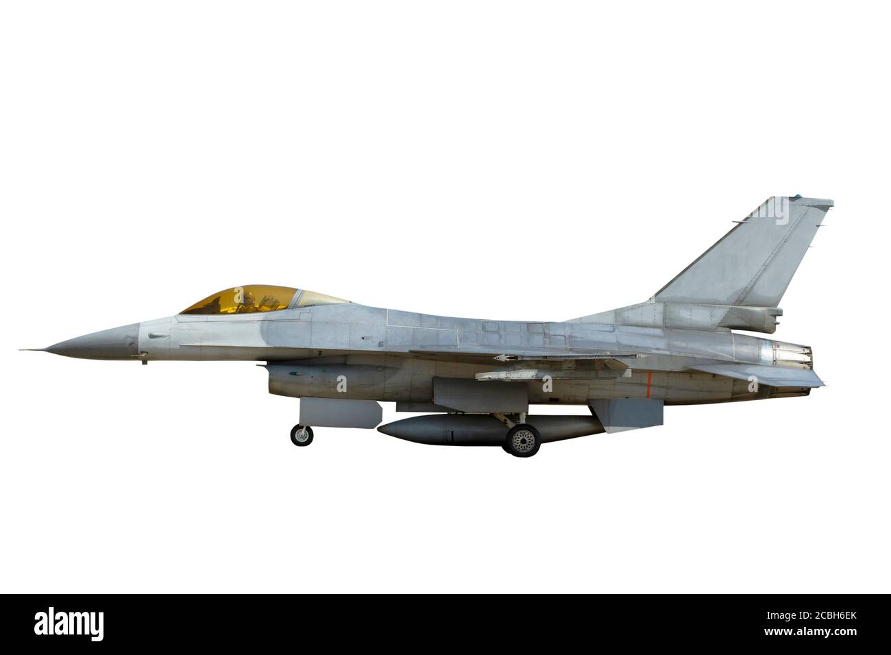 F16 avion de chasse falcon isolé sur fond blanc Banque D'Images