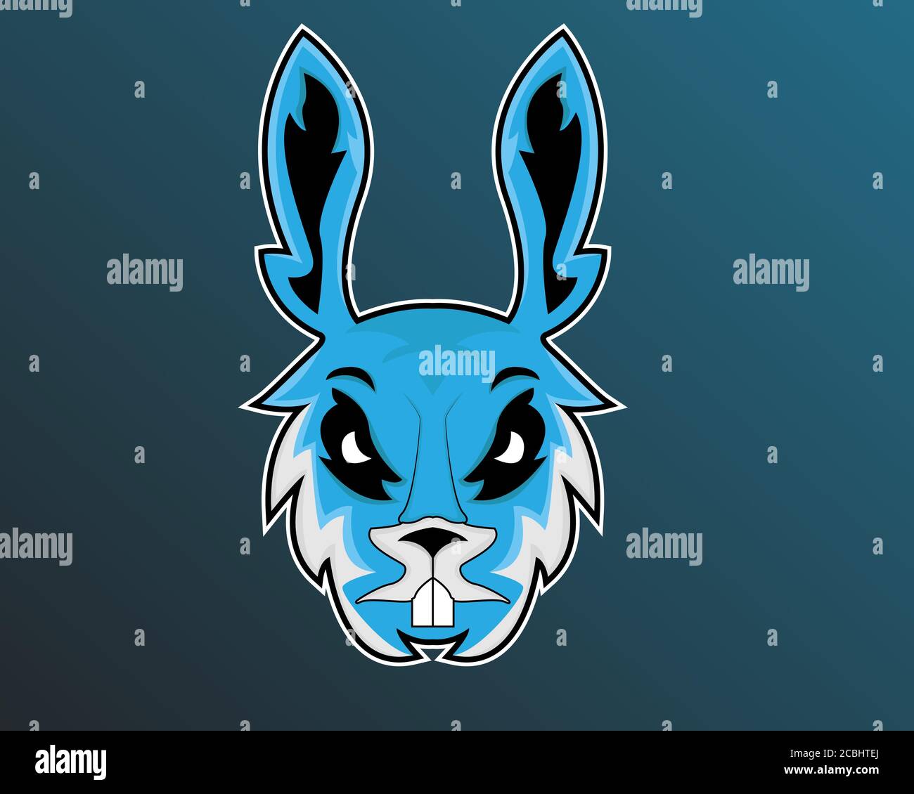 Illustration de la conception vectorielle du logo eSport modèle lapin Illustration de Vecteur