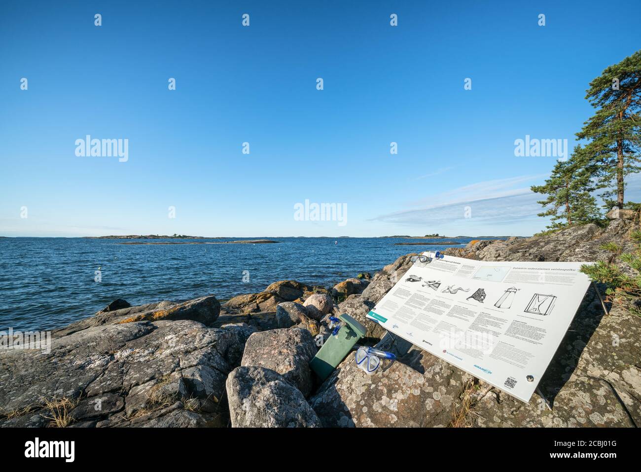 Un sentier de sculpture sous-marine à l'île de Dalskär, Parainen, Finlande Banque D'Images