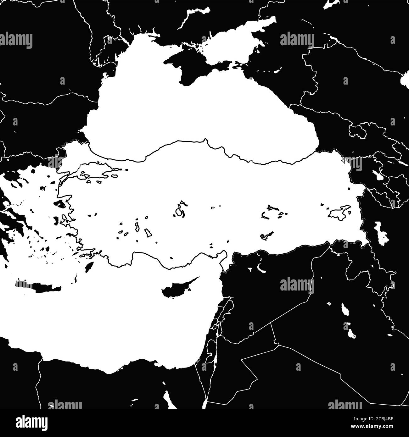 Carte turque. Illustration en noir et blanc. Icône pour l'impression et l'étiquetage. Illustration de Vecteur