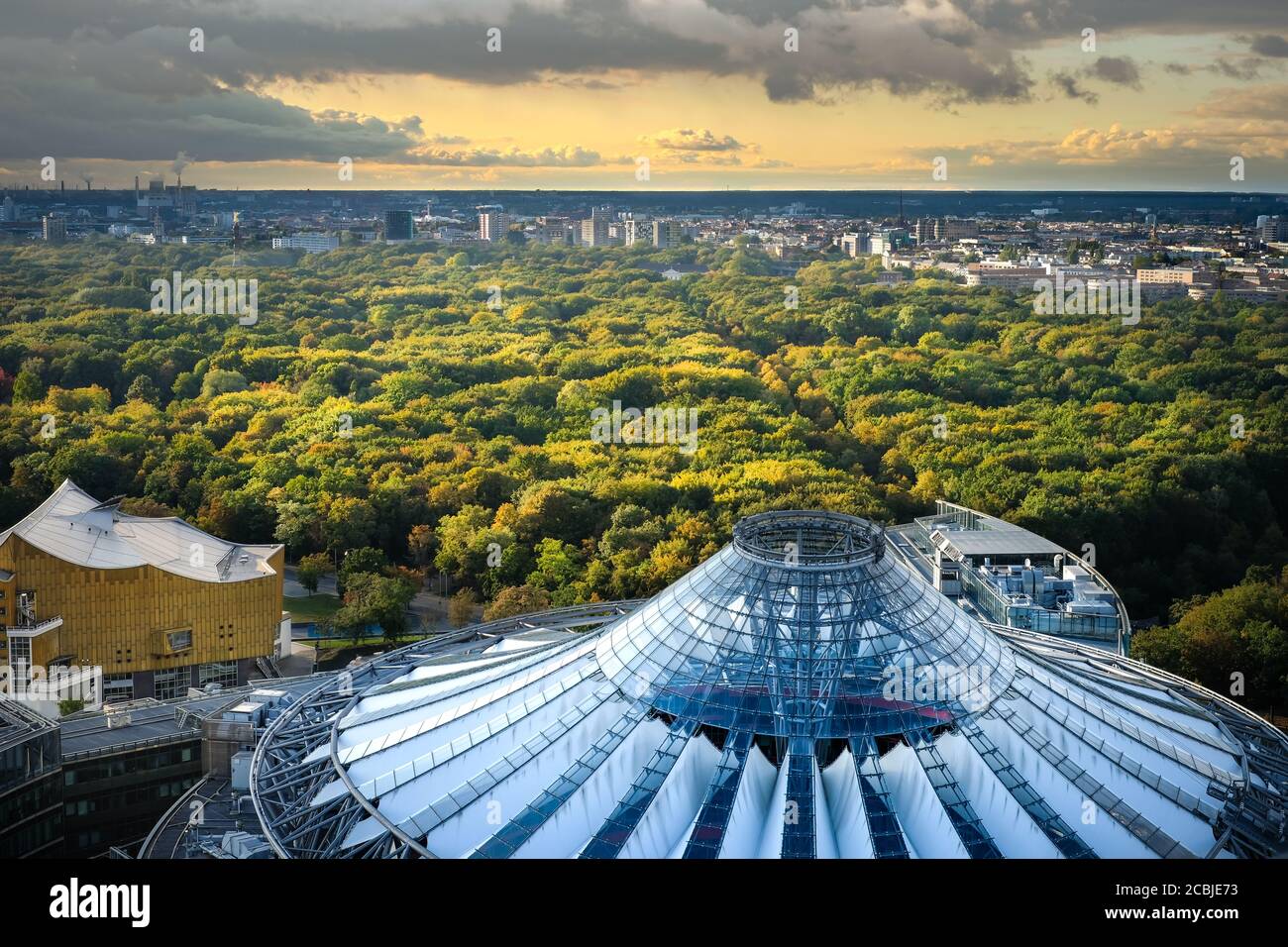 Allemagne Berlin - Tiergarten et la Potsdamer Platz areal Banque D'Images