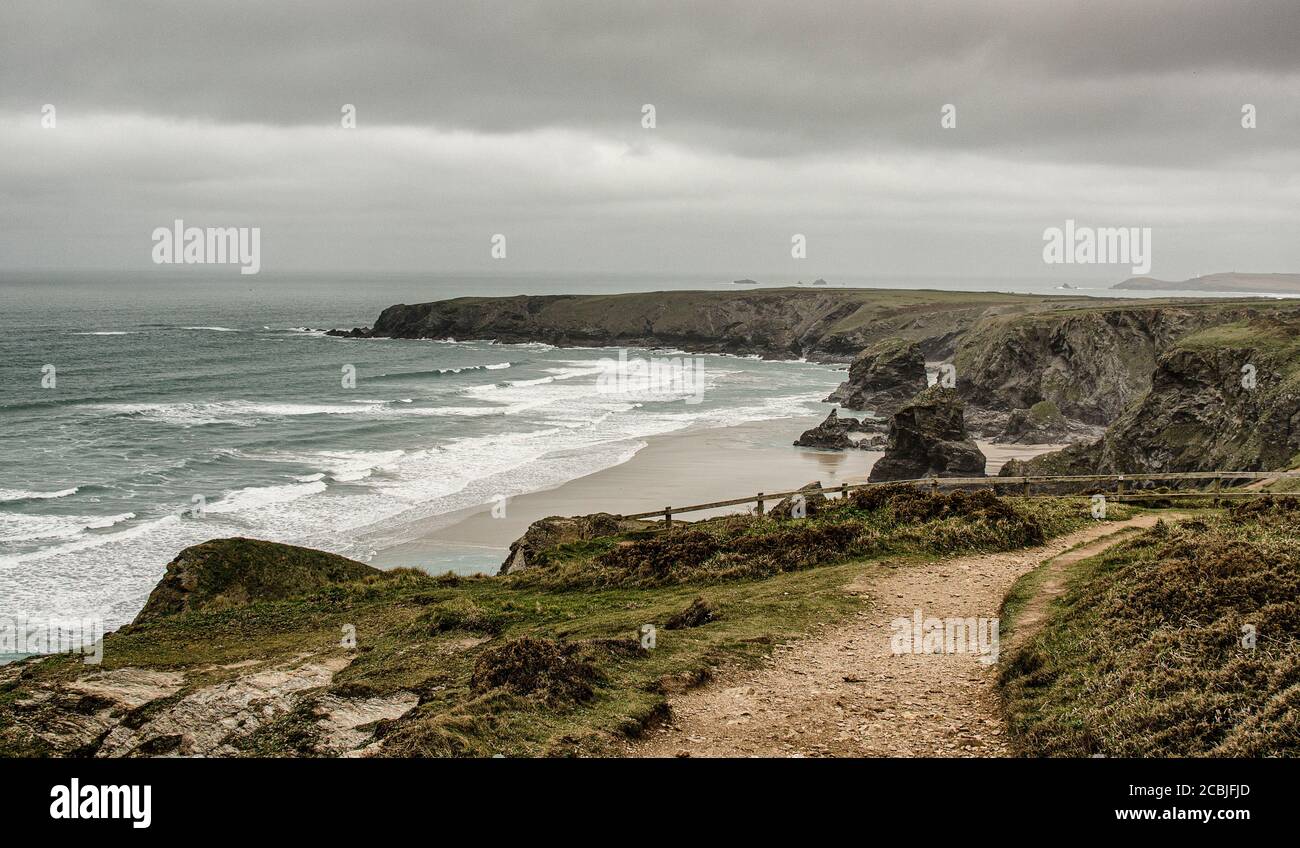 La série BBC Poldark Cornouailles - Angleterre Poldark lieux de tournage à Cornwall Cornwall Royaume-Uni Marche à Cornwall Marche de Cornish Banque D'Images