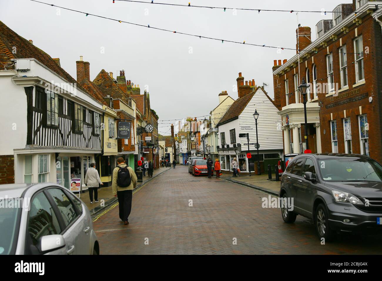 Faversham dans le Kent, typique de British High Street. Banque D'Images