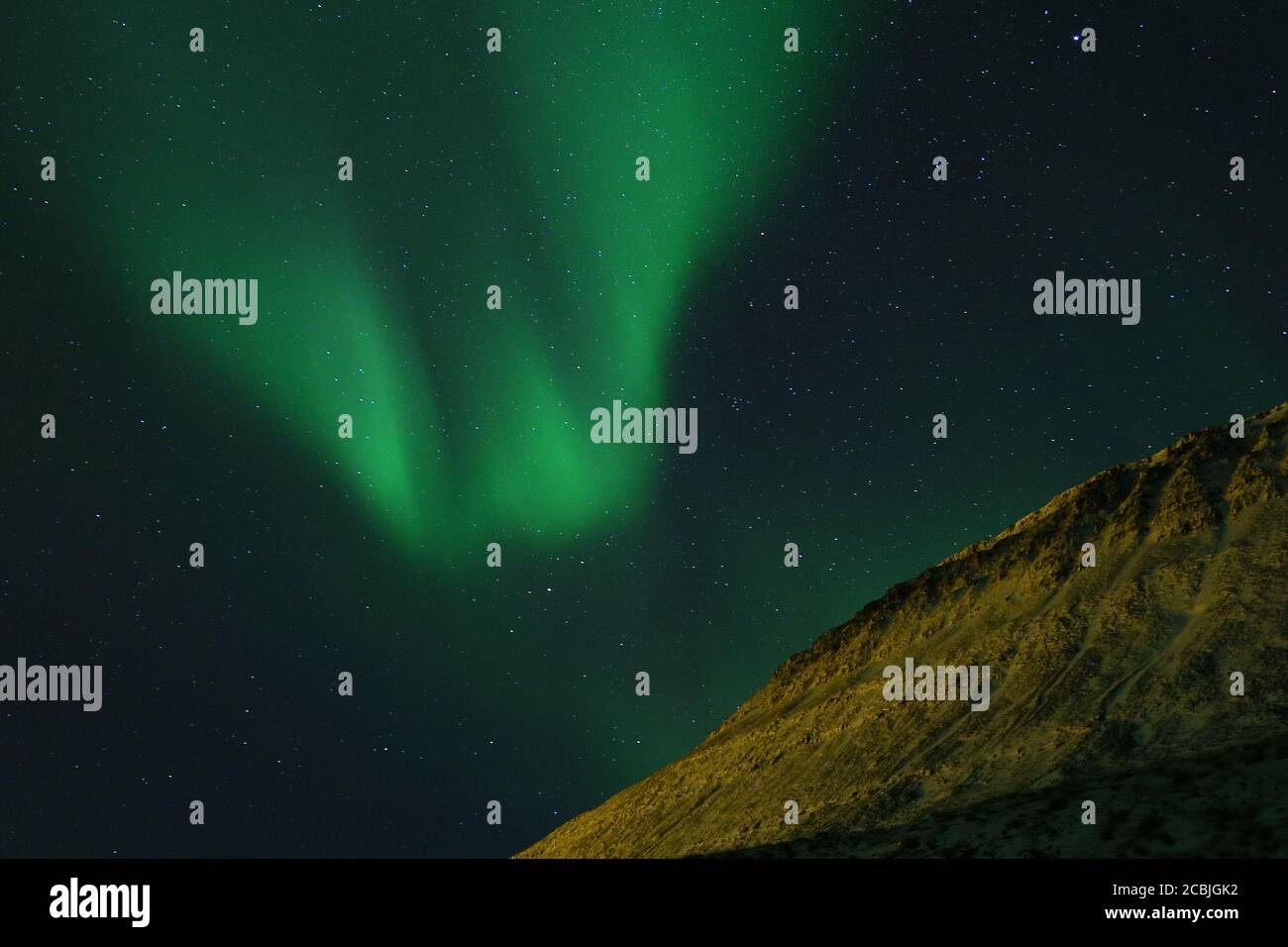 Aurores boréales au-dessus des Westfjords en Islande Banque D'Images