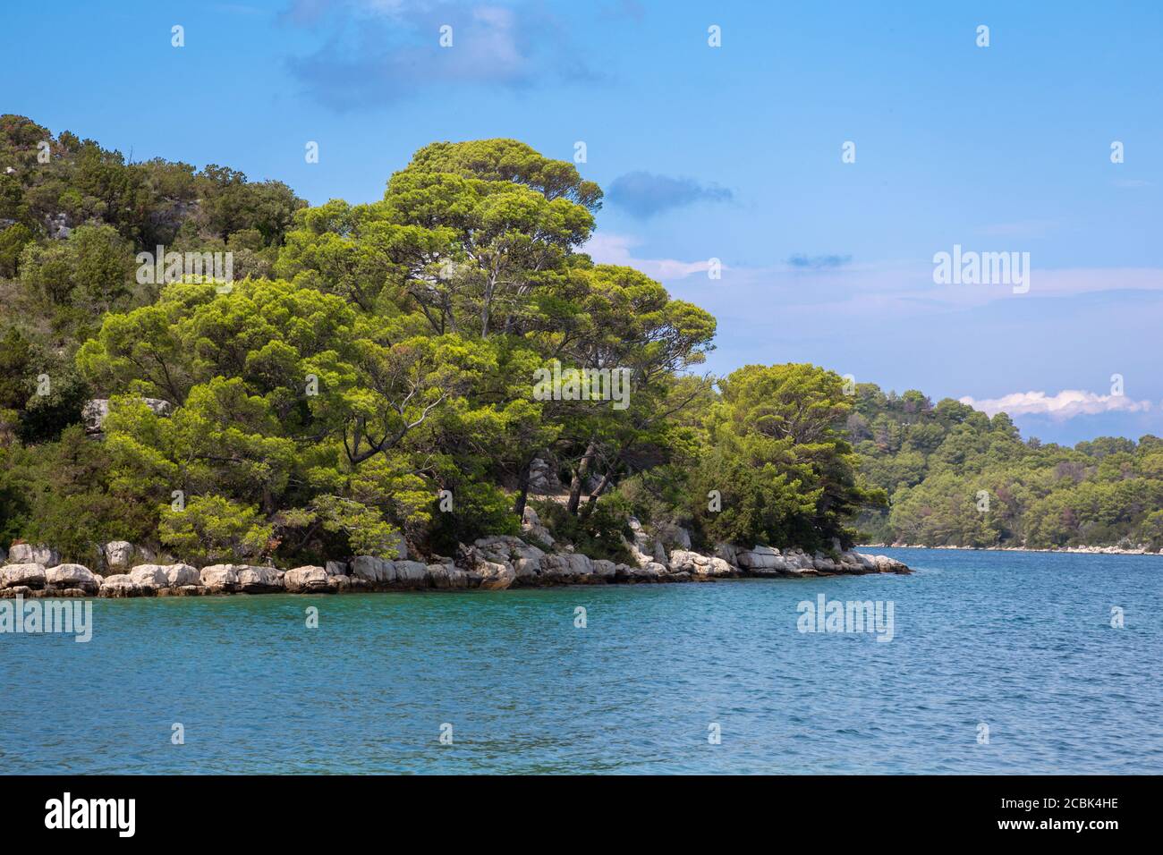 Croatie - Le paysage du parc national de Mljet island Banque D'Images