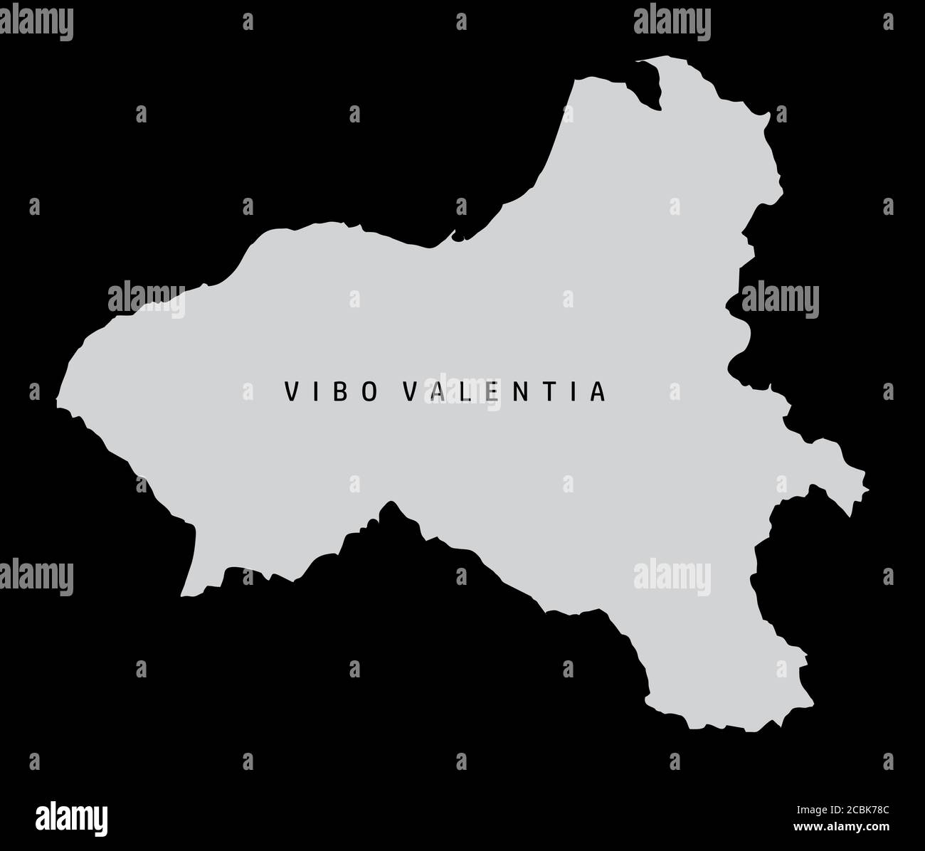 Carte de la province de Vibo Valentia Illustration de Vecteur