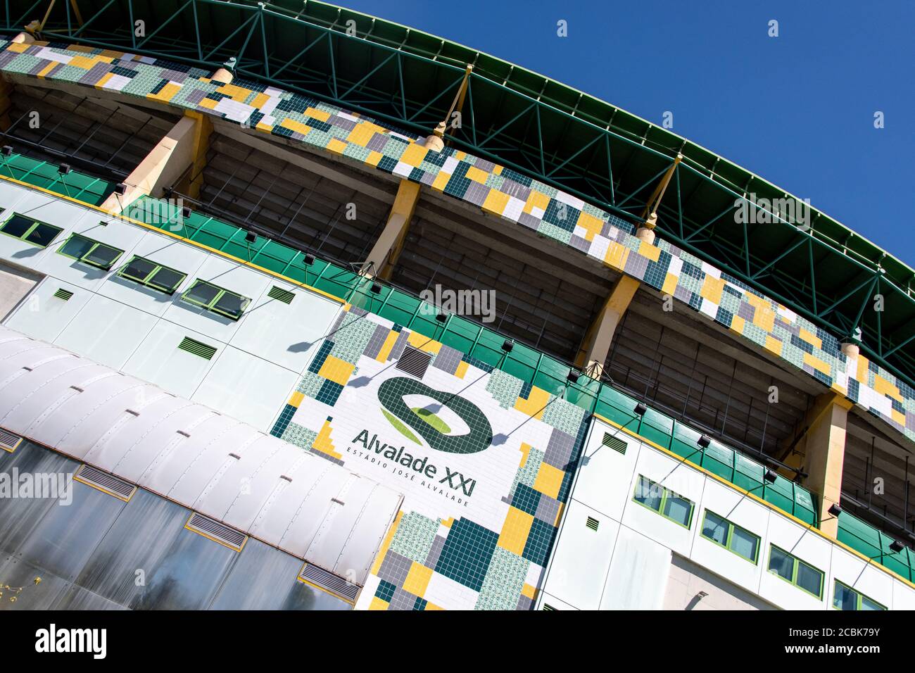 Lissabon, Portugal. 14 août 2020. Football: Ligue des Champions, finales 2020, stade 'Estadio Jose Alvalade XXI', stade du club de football Sporting Lisbonne. Le stade est l'un des deux sites pour les derniers matchs de la Ligue des Champions 2020. Credit: Matthias balk/dpa/Alay Live News Banque D'Images
