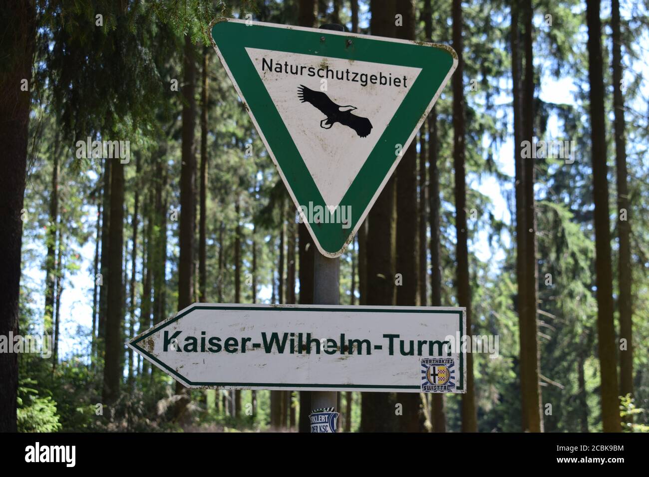 Sentier de randonnée autour du Hohe Acht Banque D'Images