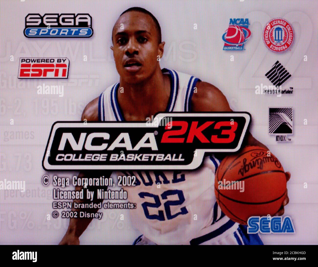 NCAA College Basketball 2K3 - Nintendo Gamecube Videogame - Editorial à utiliser uniquement Banque D'Images