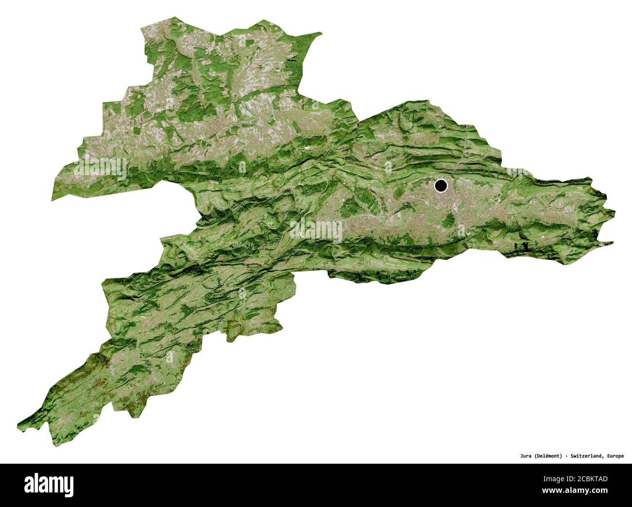 SUISSE SWITZERLAND Canton du JURA DELEMONT carte style carte-photo vue 