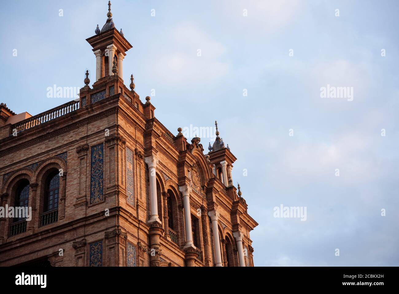 Extérieur de la Plaza de Espana, Séville, Andalousie, Espagne Banque D'Images
