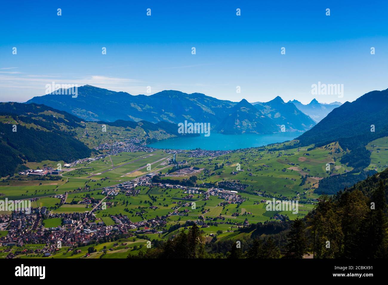 Lac de Lucerne, Stanserhorn, Suisse Banque D'Images