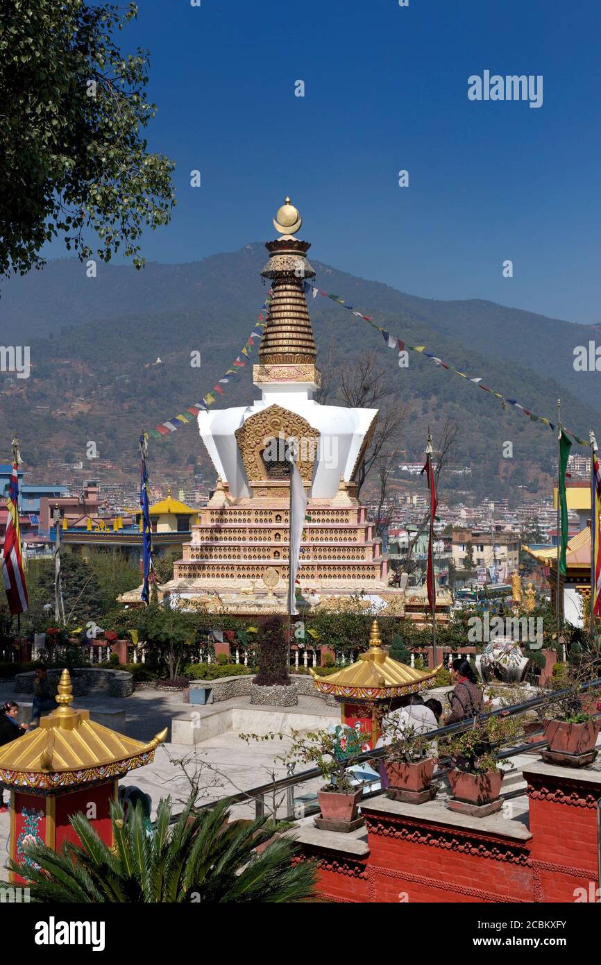 Stupa, Parc du Bouddha, Katmandou, Népal Banque D'Images
