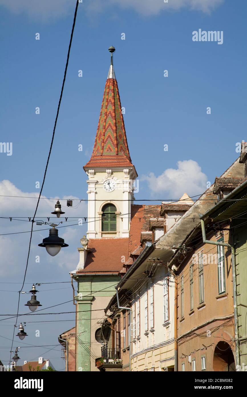 Bâtiments traditionnels, Sibiu, Roumanie, Europe Banque D'Images