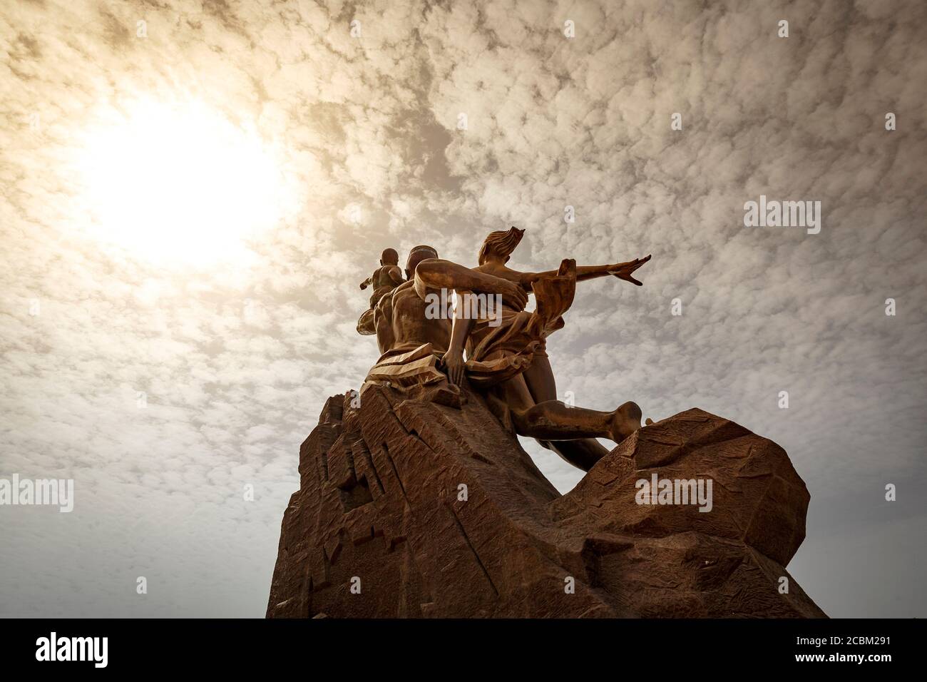 Monument de la Renaissance africaine, collines des Mamelles, Dakar, Sénégal, Afrique Banque D'Images
