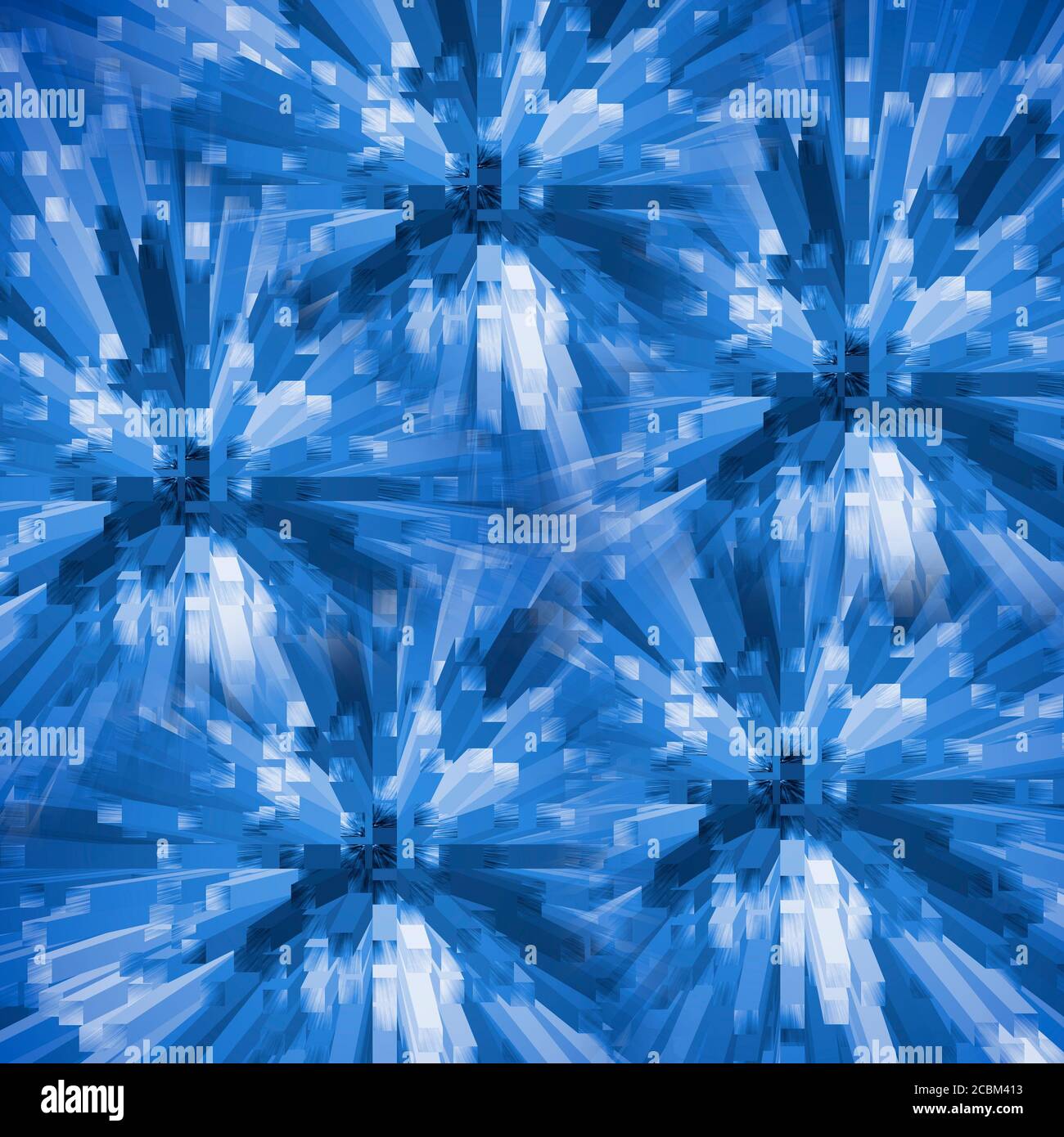 Image abstraite avec l'effet de blocs tridimensionnels Banque D'Images