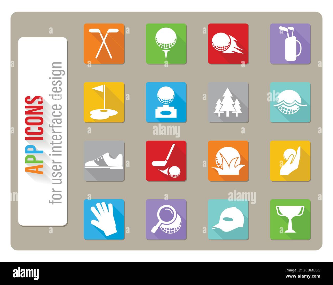 Icon Set golf Illustration de Vecteur