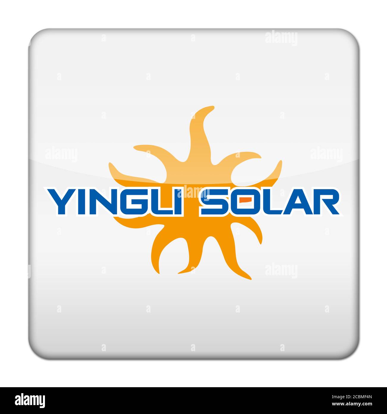 Logo Icône Yingli Solar bouton app isolés Banque D'Images