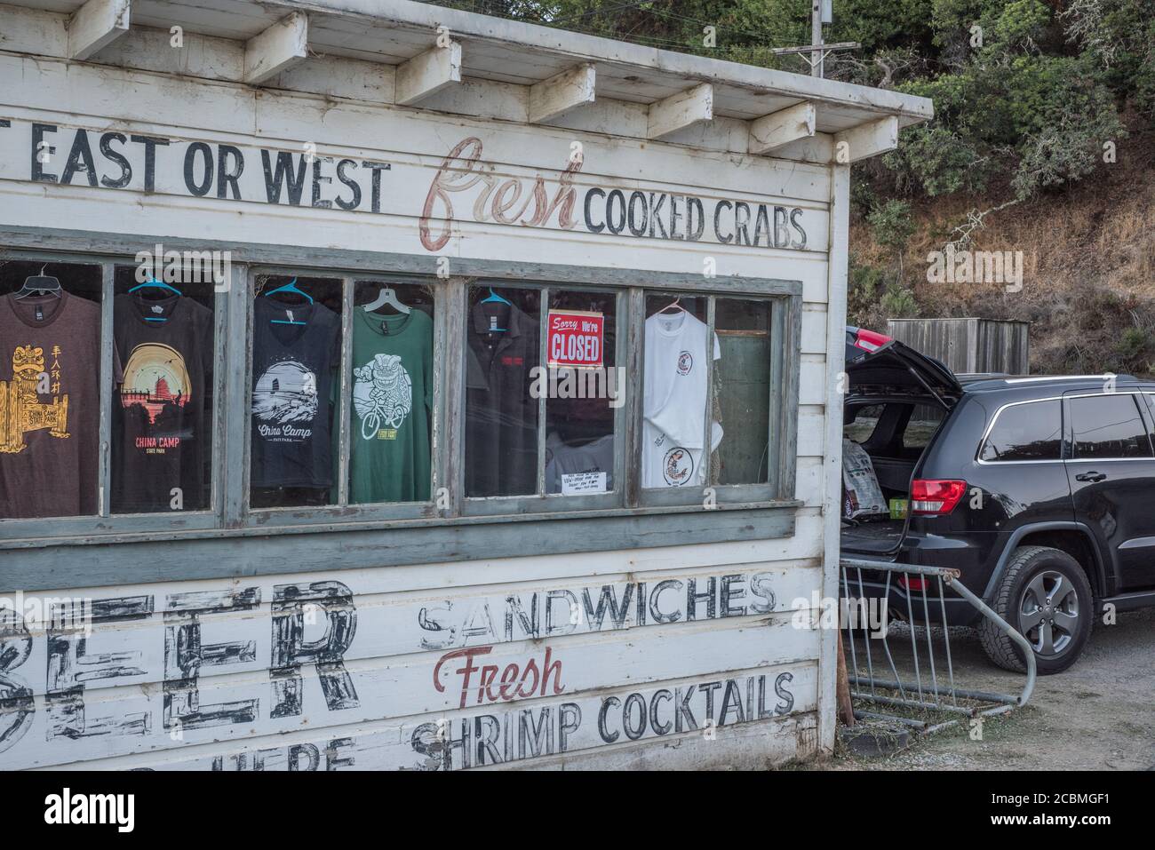 Une boutique de sandwichs et un magasin dans le parc régional du camp de Chine en Californie. Banque D'Images