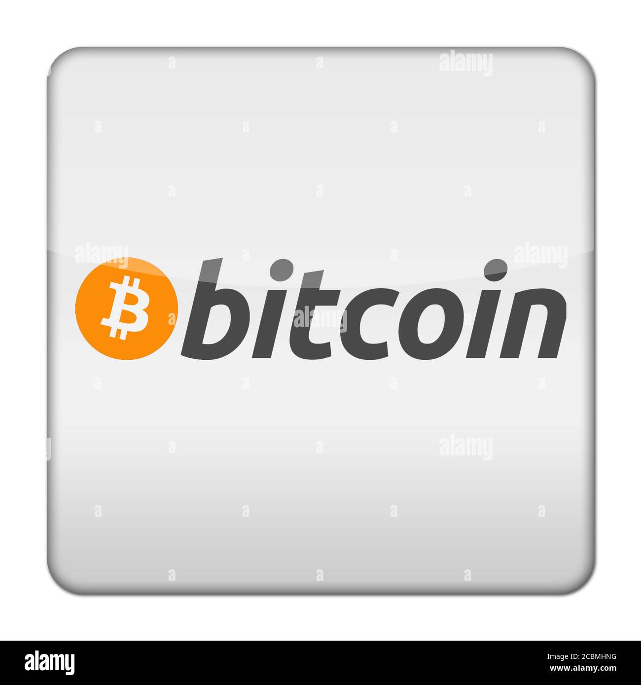 Application du bouton icône logo Bitcoin Banque D'Images