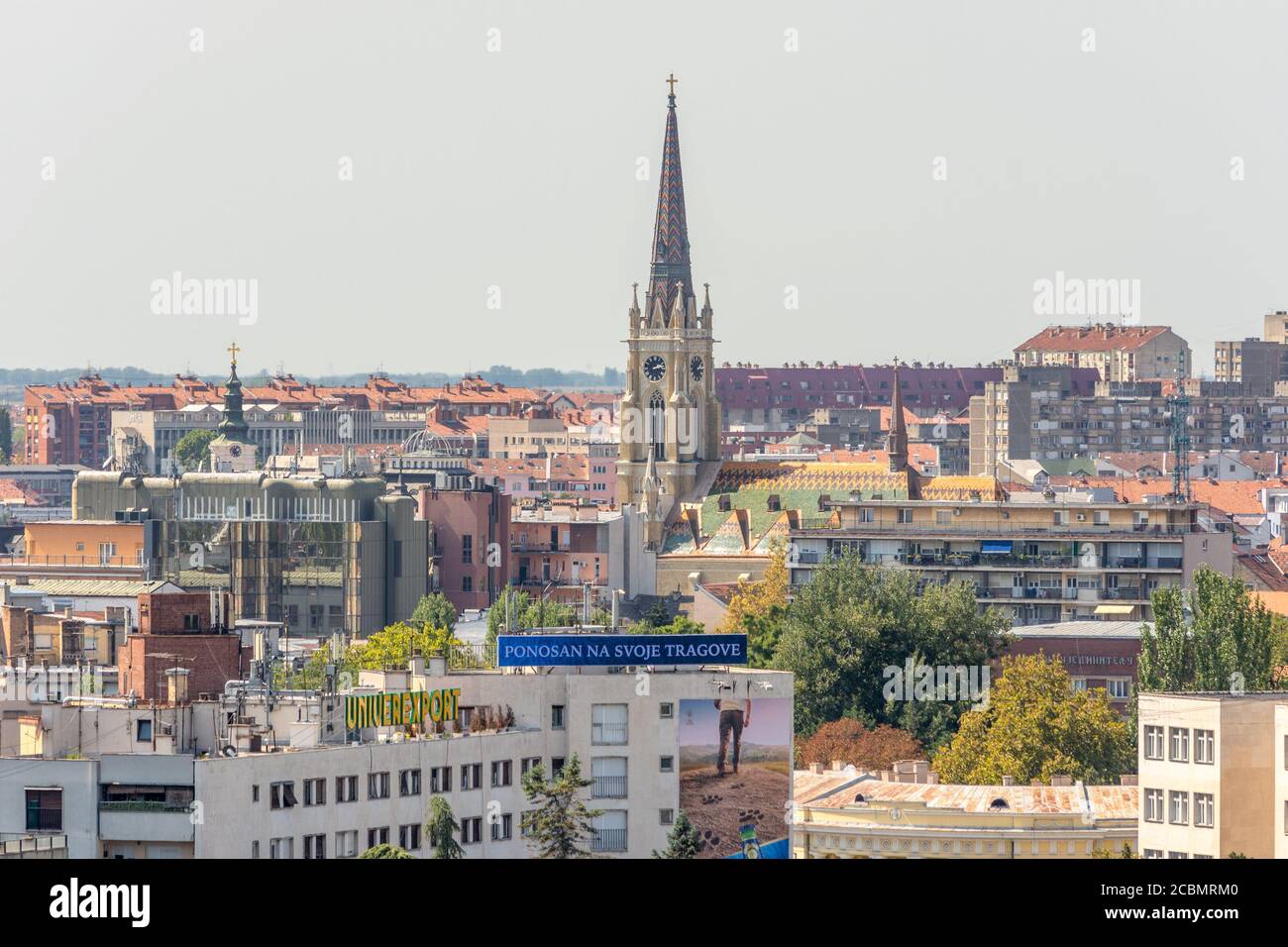 Novi Sad / Serbie - 16 août 2017 : paysage urbain de Novi Sad, deuxième plus grande ville de Serbie et capitale de la province autonome de Voïvodine Banque D'Images