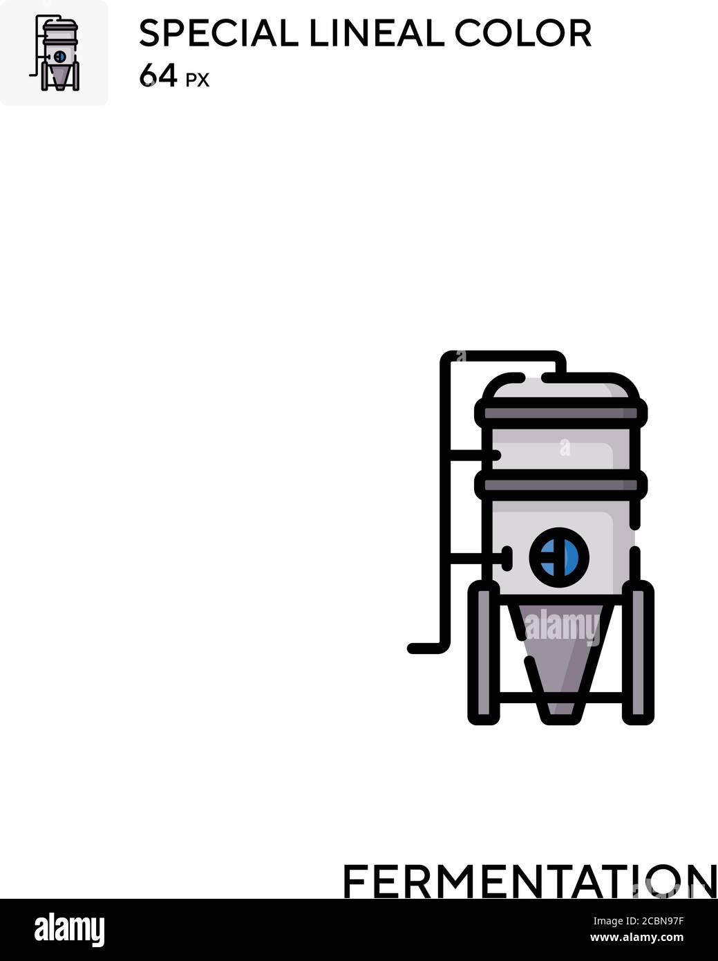 Fermentation icône spéciale de vecteur de couleur lineal. Icônes de fermentation pour votre projet d'entreprise Illustration de Vecteur