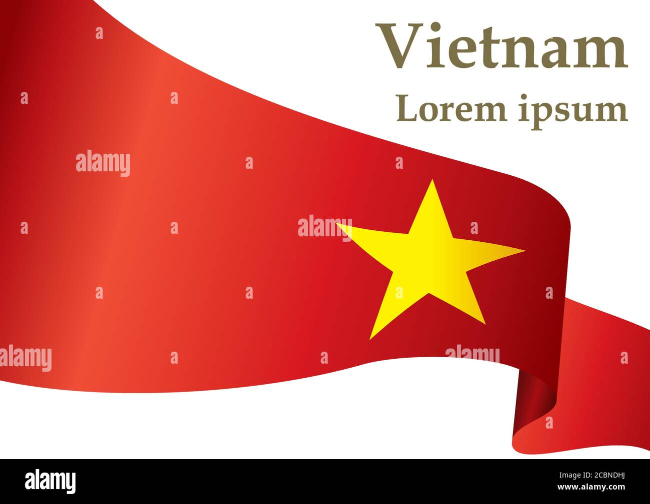Drapeau du Vietnam, République socialiste du Vietnam, modèle de conception de prix, document officiel avec le drapeau de la République socialiste du Vietnam. Illustration de Vecteur