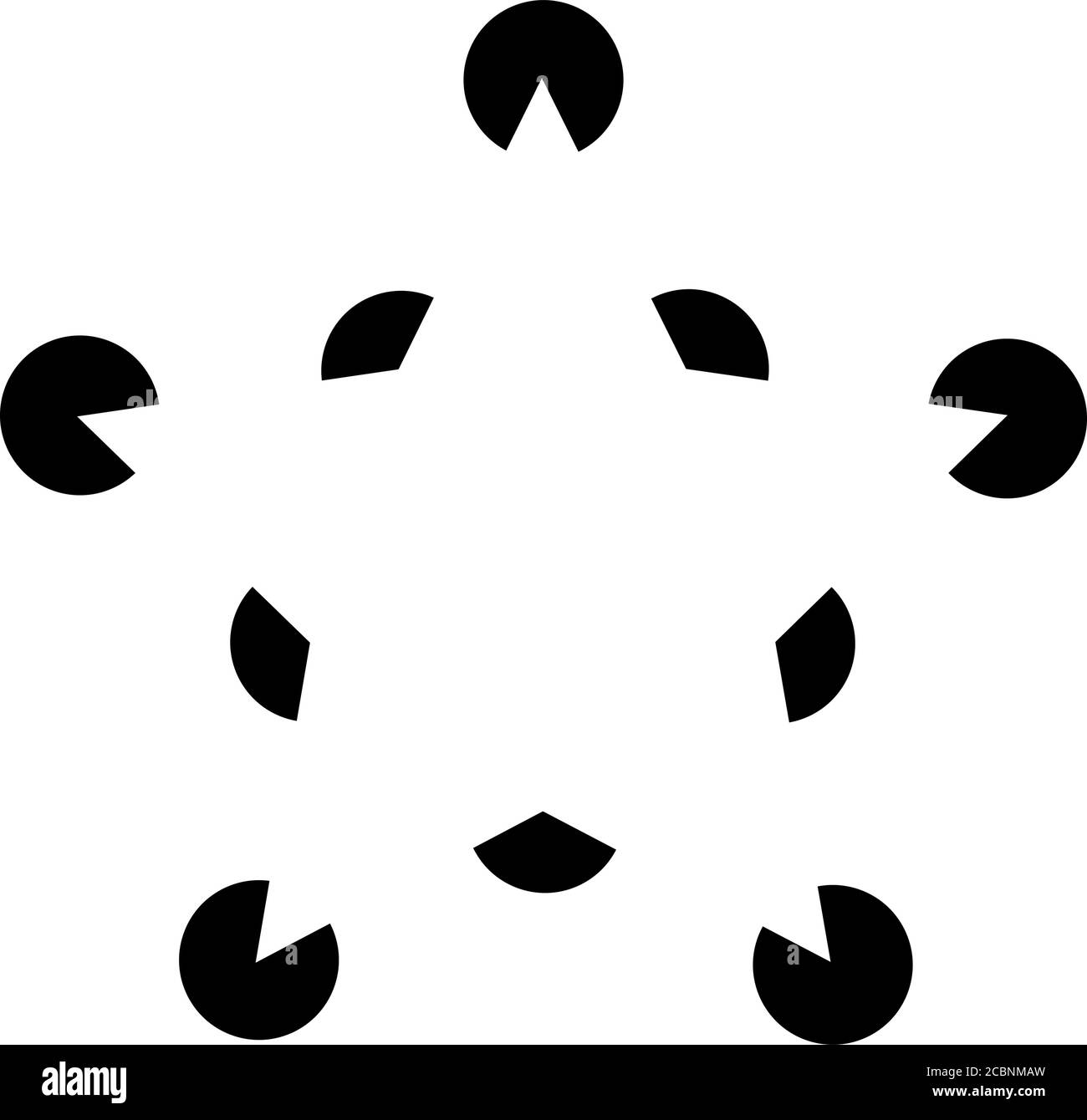 Étoile cachée - illusion optique intelligente Illustration de Vecteur