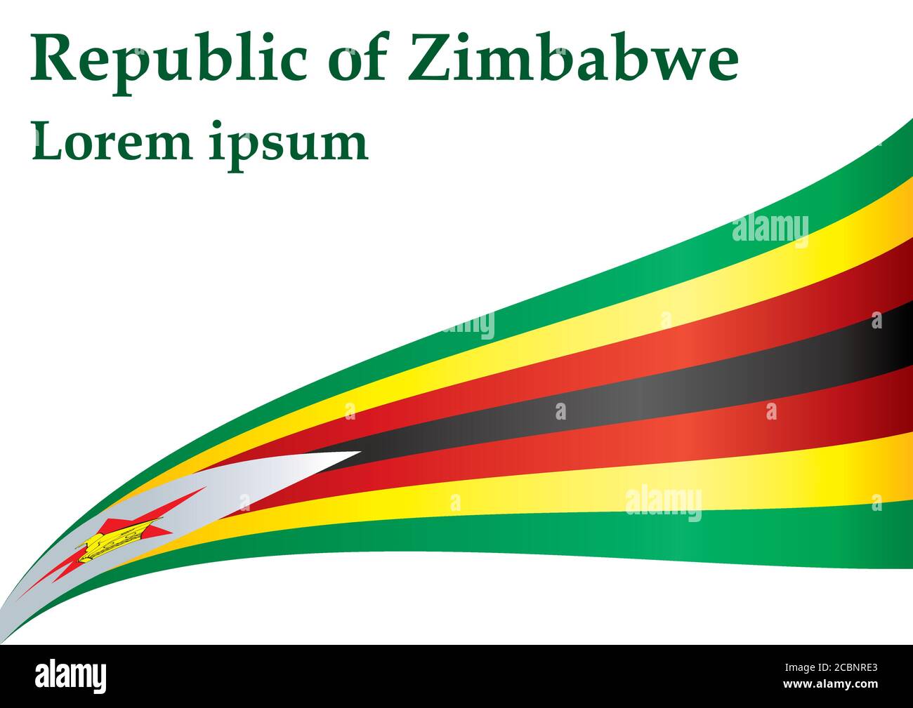 Drapeau du Zimbabwe, République du Zimbabwe. Modèle pour la conception des prix, un document officiel avec le drapeau du Zimbabwe. Illustration de Vecteur