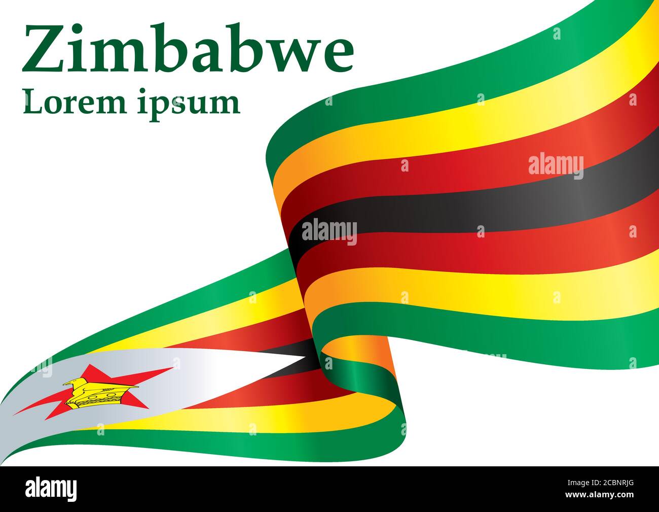 Drapeau du Zimbabwe, République du Zimbabwe. Modèle pour la conception des prix, un document officiel avec le drapeau du Zimbabwe. Illustration de Vecteur