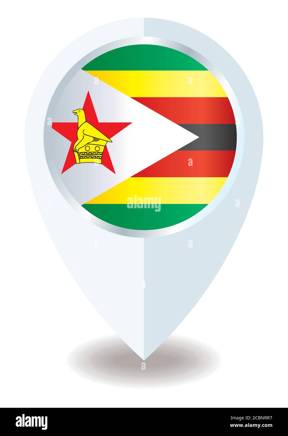 Drapeau du Zimbabwe, République du Zimbabwe. Modèle pour la conception des prix, un document officiel avec le drapeau du Zimbabwe. Illustration de Vecteur